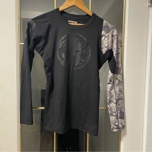 Black and Gray Long Sleeve Women's Tee